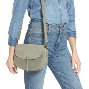 NWT Madewell Elsewhere Tie Saddlebag in suede
